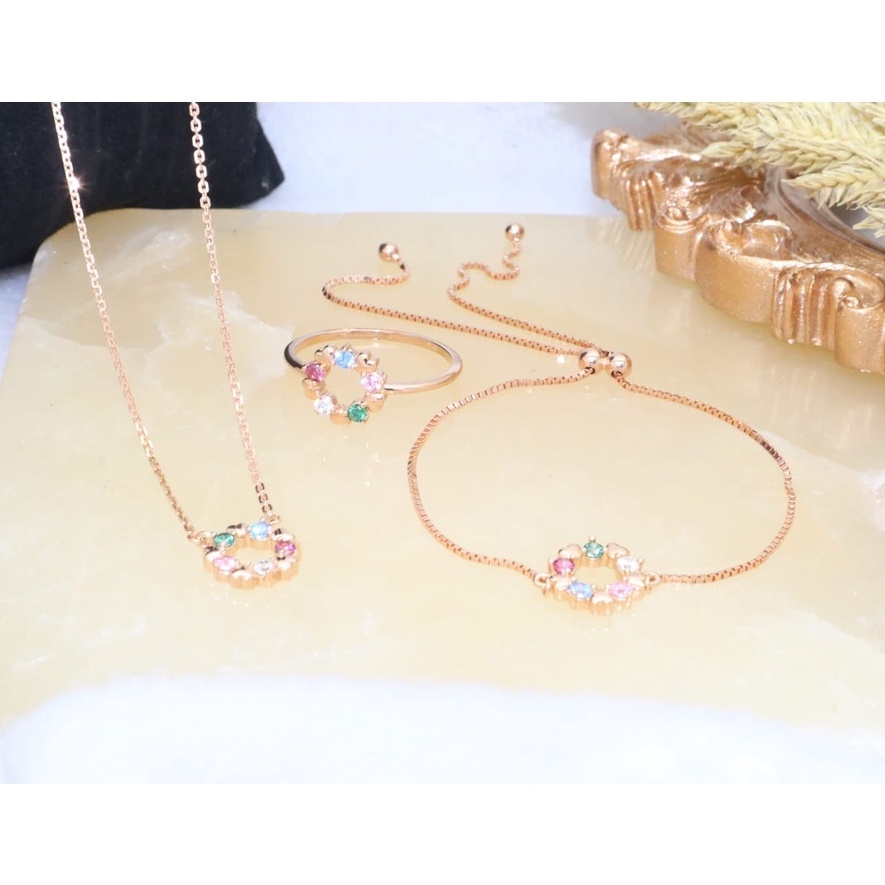 Gelang Serut Rosegold Shade of Color Roman Series BC210388 SDW GOLD 755 18K