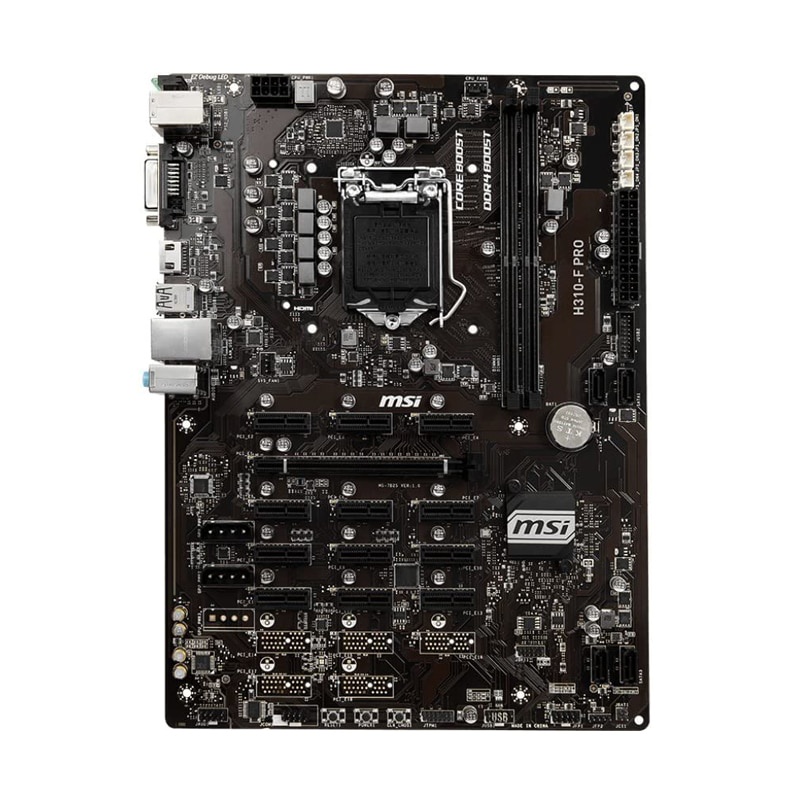 PREORDER MSI H310-F PRO Mining Motherboard H310 Motherboard 1151 DDR4 32GB 2133MHz Support Core i9 9