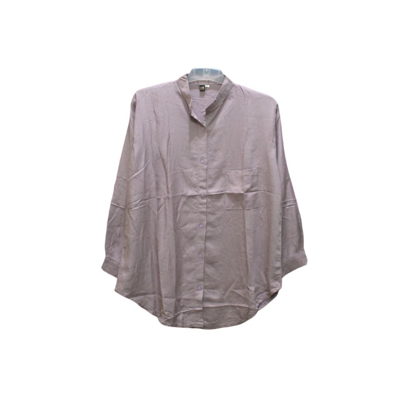 Kemeja Wanita Oversize Rayon Twill Premium Jumbo dan Standar-KS Rayon Plum