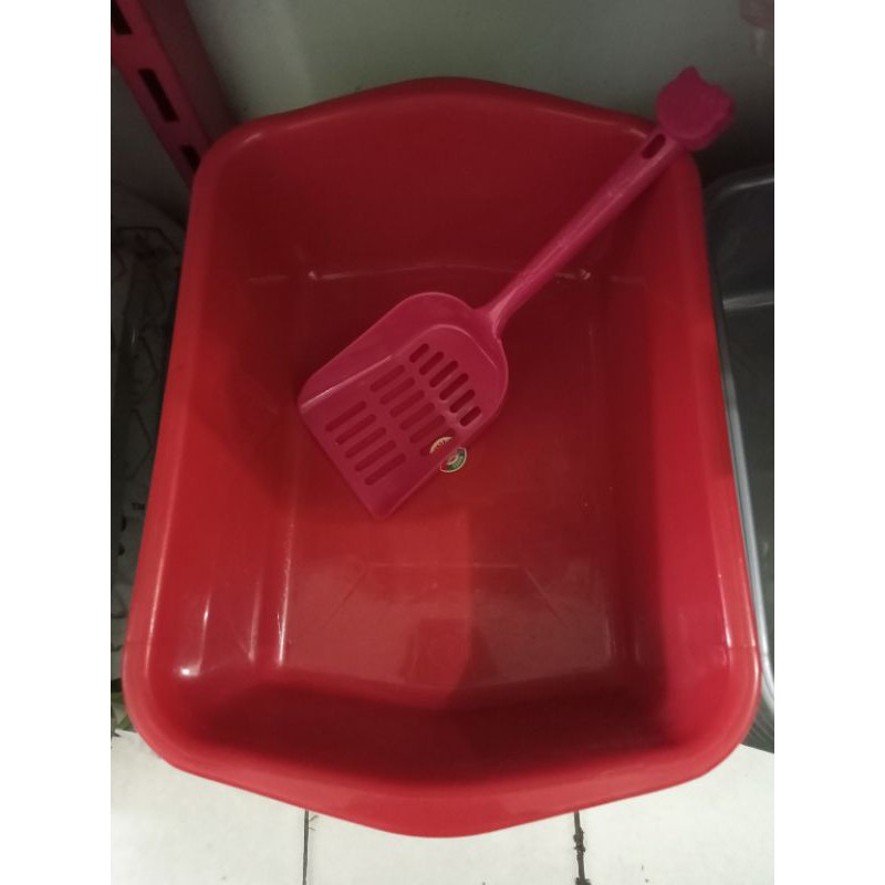 bak pasir kucing gratis serokan sekup murah/Cat Litter Box/Kotak Bak Pasir/Kotak Kotoran Kucing