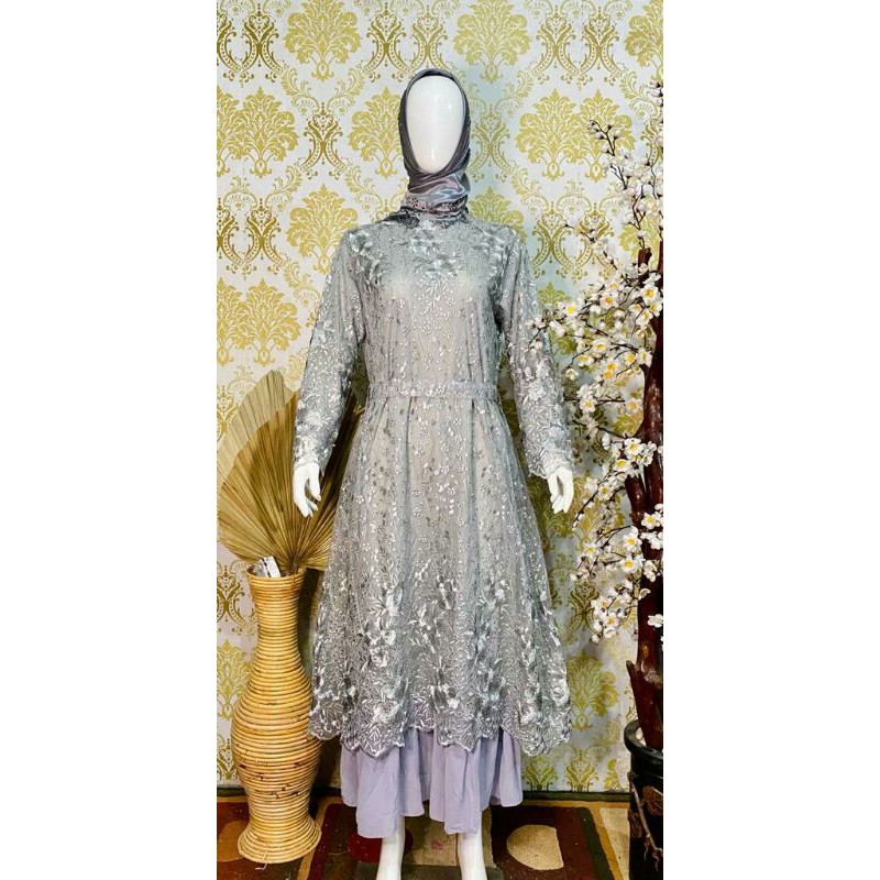 terlaris gamis brokat keliling brokat jumbo gamis mewah