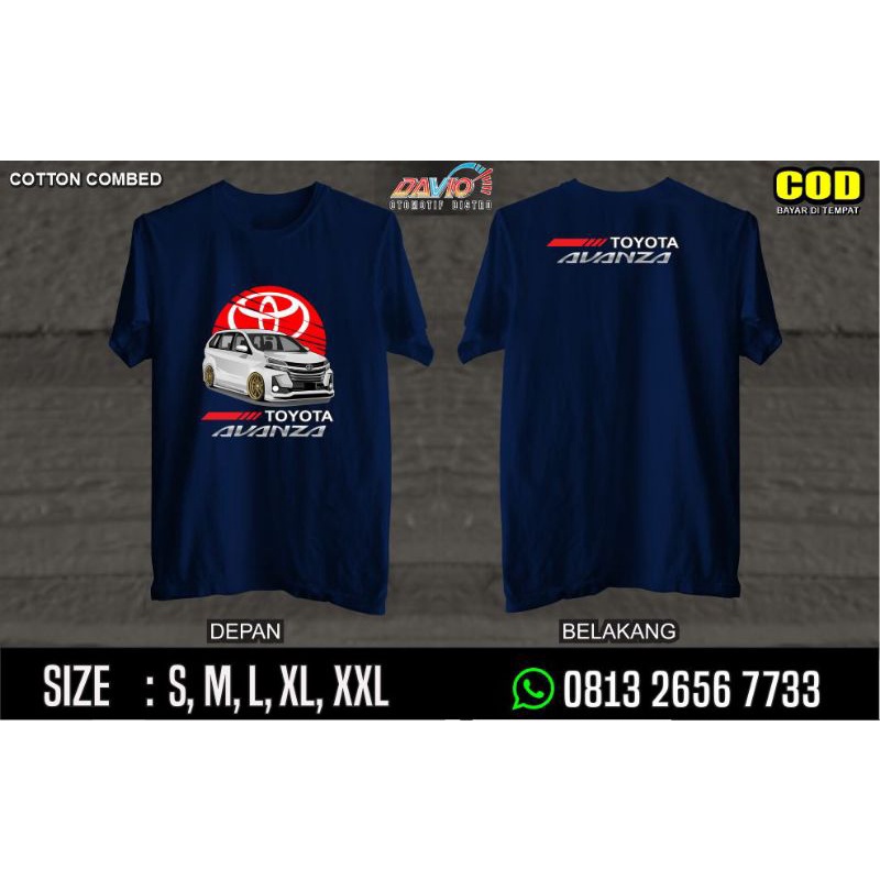 kaos avanza•kaos toyota avanza•avanza t-shirt•kaos mobil•Kaos otomotif