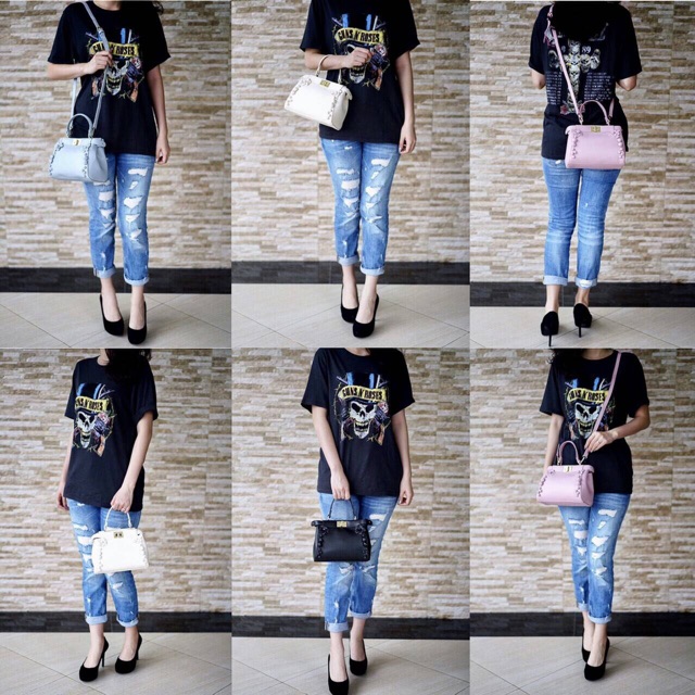 Fendi Peekaboo Mini Floral Embelisshed Bag