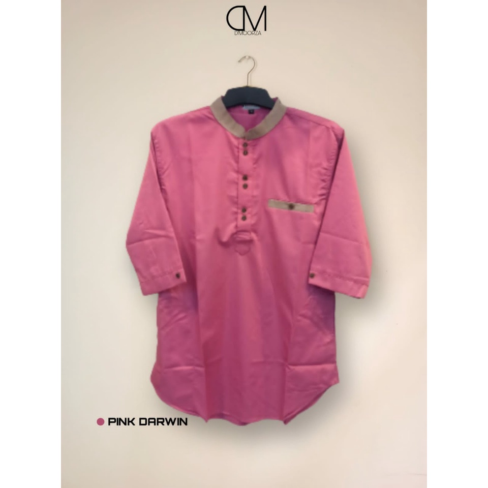 Baju Koko Pria Lengan Pendek / Baju Kurta Muslim Cowok - Kurta Pakistan Pocket Kancing Polos List band Lengan Pendek Pria Remaja Dewasa Simple Baru / M L XL [COD]