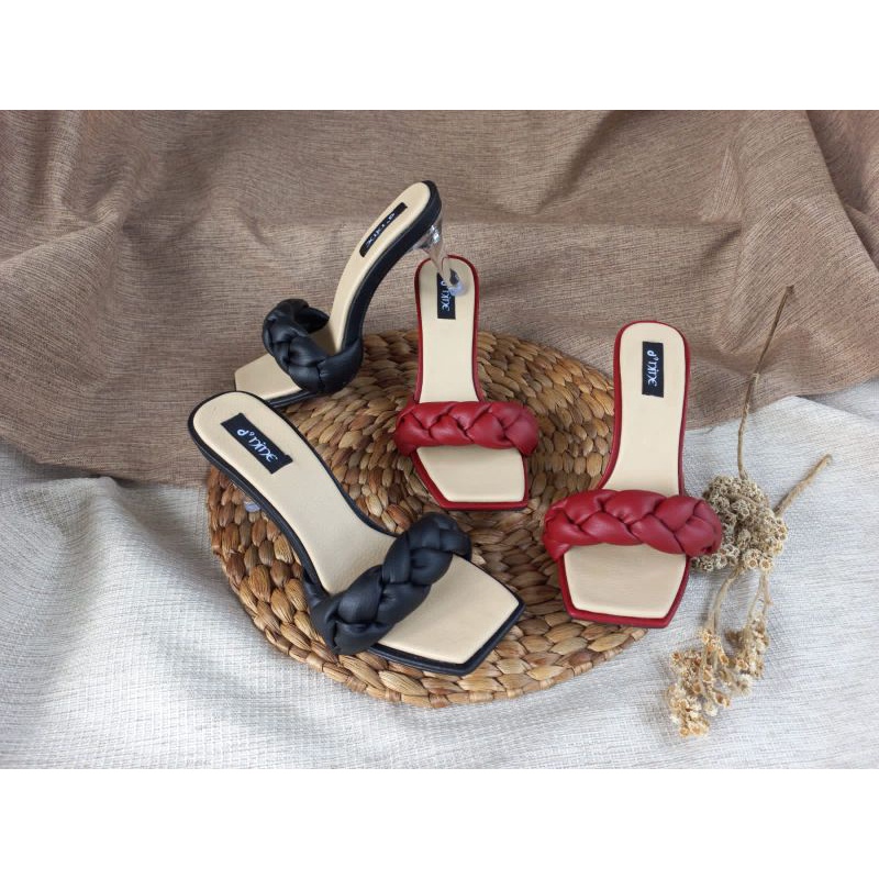 Olentia Sandal Wanita sandal heels kaca kepang KS 09