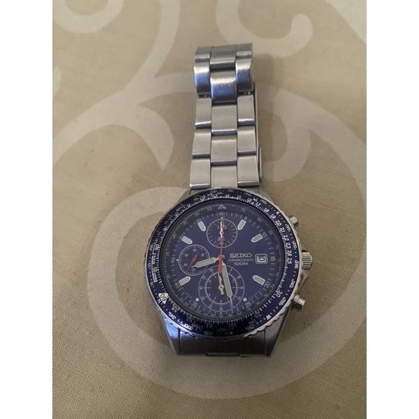 Seiko Pilot Flightmaster Blue Dial 100M