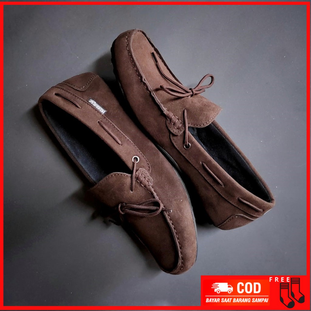 MOLK|Sepatu Casual Kasual Slip On Pria Model Slop Selop Mocasin Suede Santai Cowok Ori