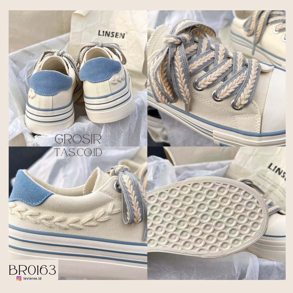 SHOEGALLERY &quot;FREE BOX&quot; LV0163 Sepatu Sneakers Wanita import Sepatu Kanvas Wanita