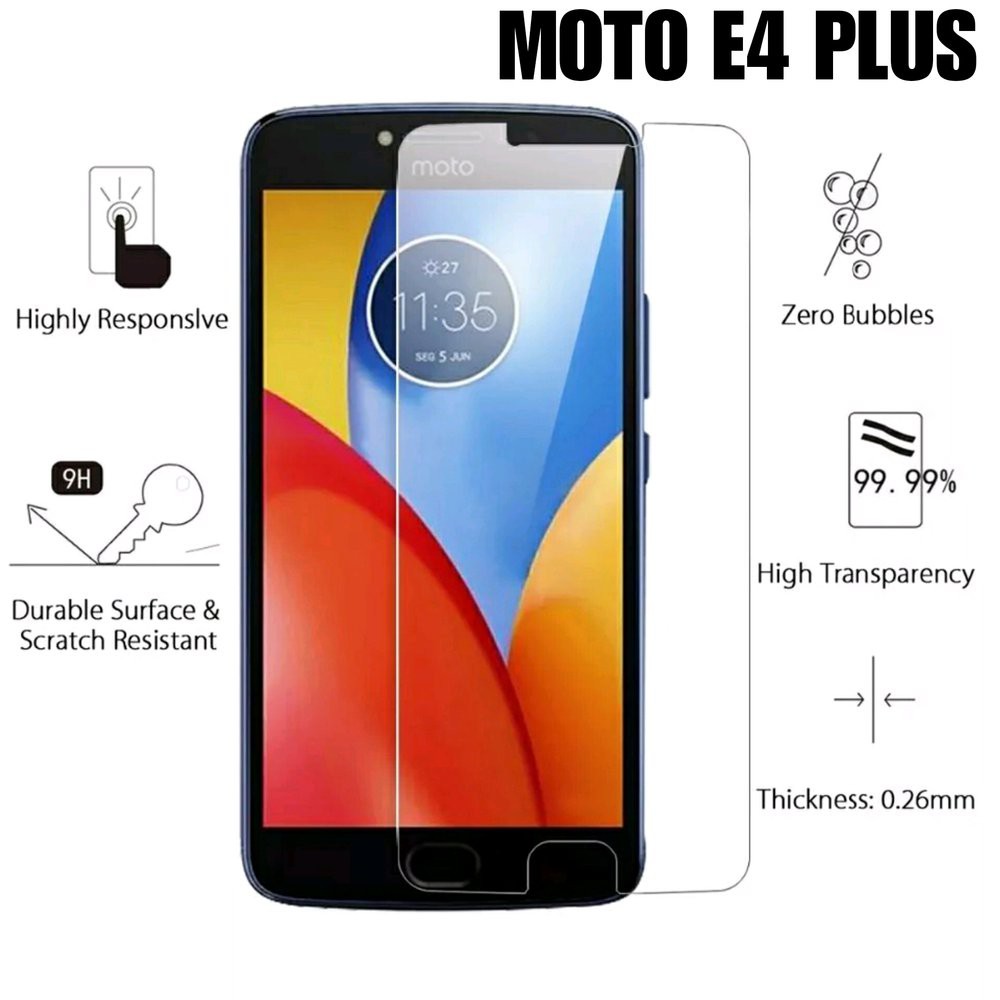 MOTO E4 PLUS TEMPERED GLASS CLEAR SCREEN PROTECTOR GLASS MOTOROLA E4 PLUS MOTO E4 PLUS