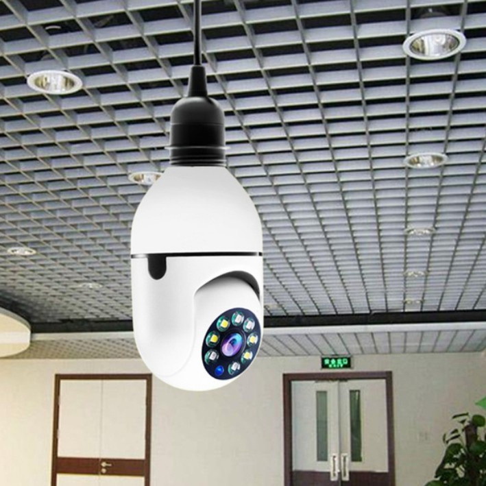 IP CAM CAMERA PTZ BOHLAM GANTUNG FULL LED WITH INFRARED CCTV BULB WIFI APP V380 PANORAMIC/KAMERA IP BOHLAM 360 EYES.