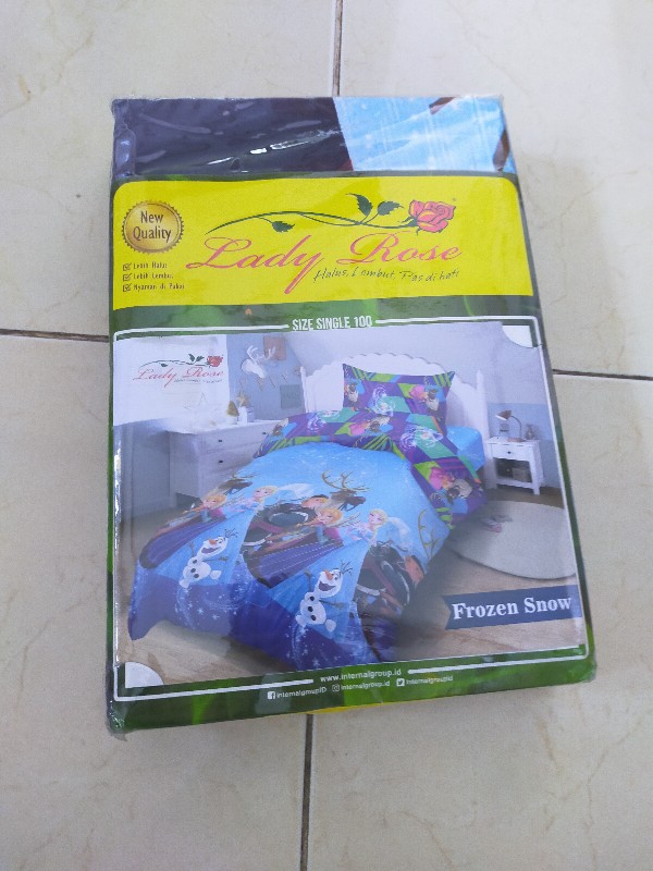 Sprei Lady Rose Single Uk 100x200 Frozen Snow