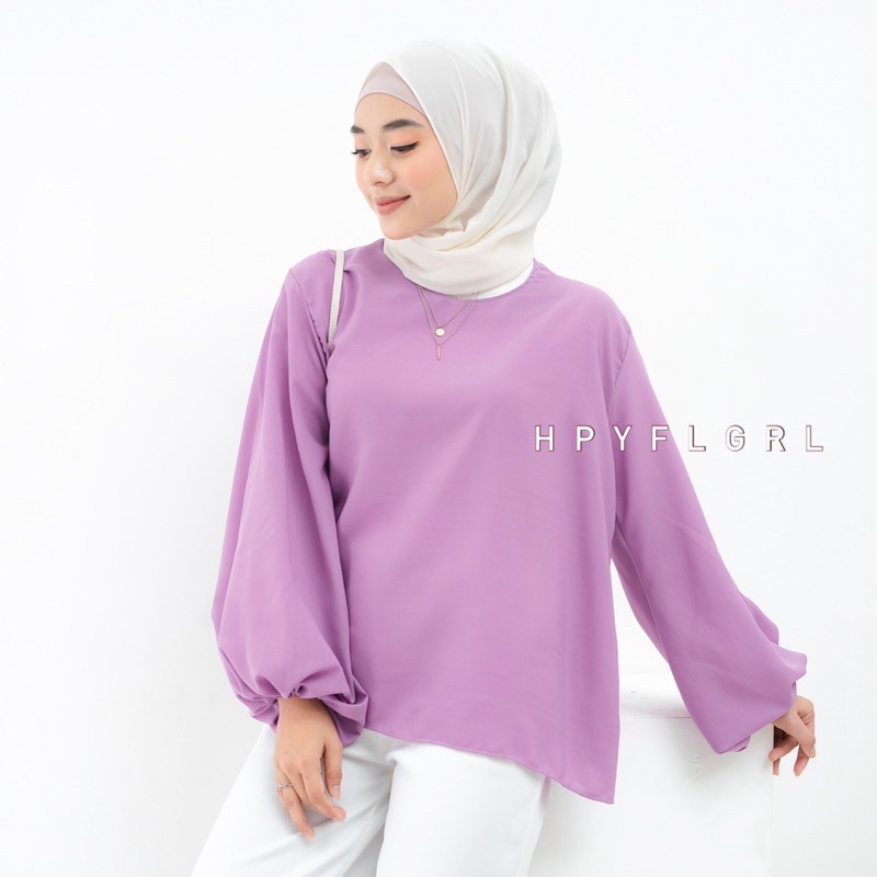 blouse balon //INDY blouse //1 kg muat 5 pcs bahan scuba adem dan trendy viral