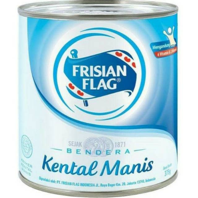 Susu bendera putih kaleng 380 gr