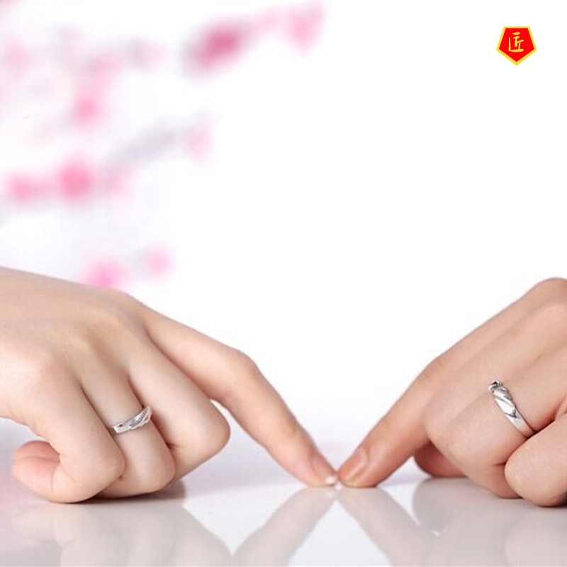 [Ready Stock]Korean Style Silver Creative Couple Ring