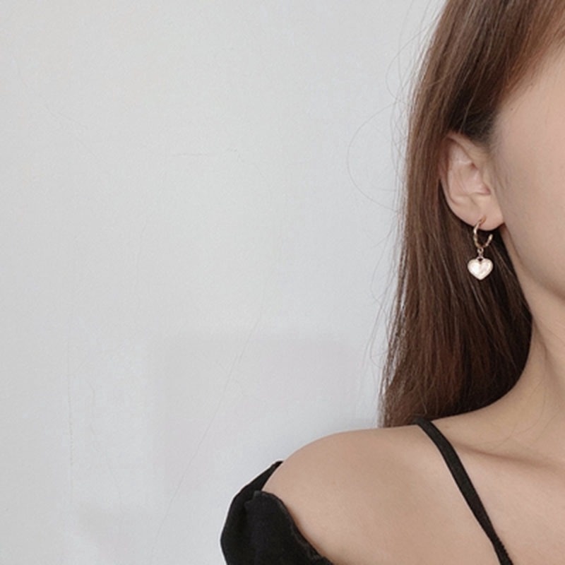 Anting Ear Cuff Bentuk C Warna Pink Gaya Korea Untuk Wanita