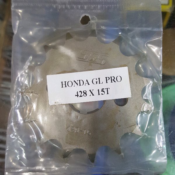 SSS Racing Gear Depan Gir dpn Honda CB Tua GL100 GL 100 428-15T 428 15T GL Pro lama CG GL 125  bukan