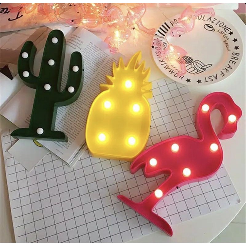 lampu hias tumbler flamingo kaktus