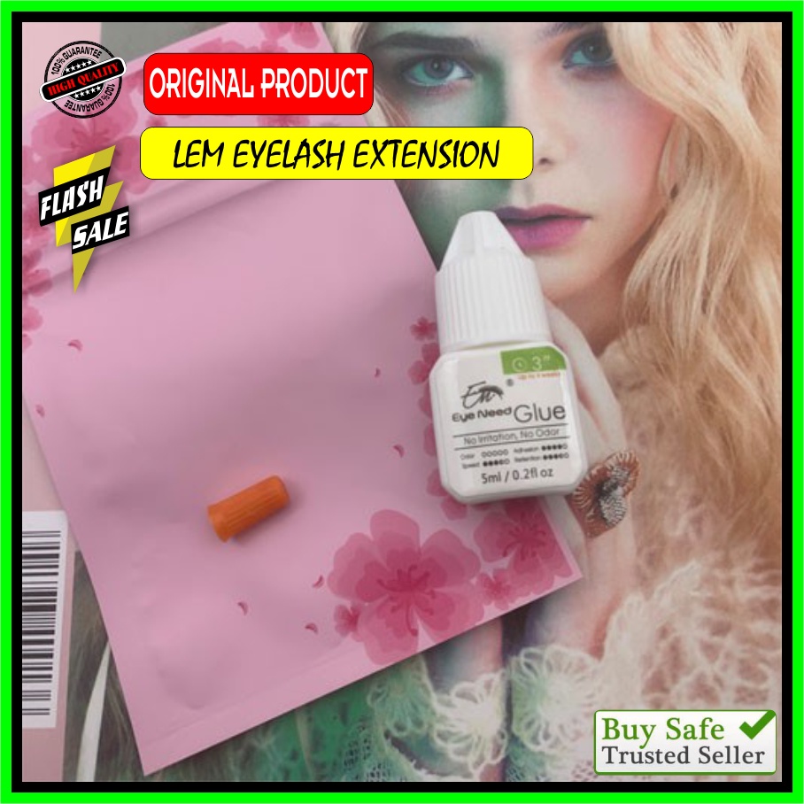 Lem Bulu Mata Eyelash Extension Glue 5 ml TAHAN LAMA TIDAK PERIH Tidak Berbau (Eye Need Glue) Import