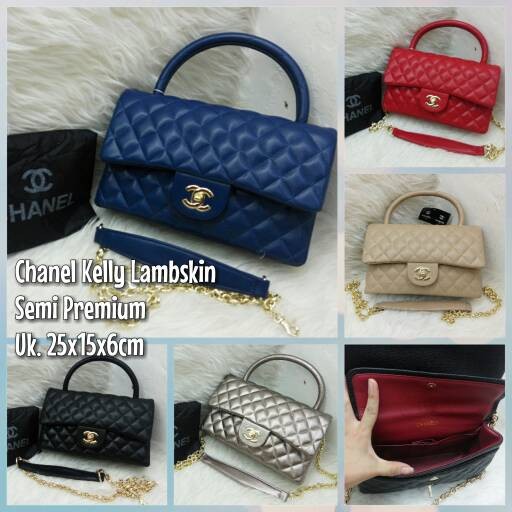 TAS CHANEL KELLY LAMBSKIN SEMI PREMIUM