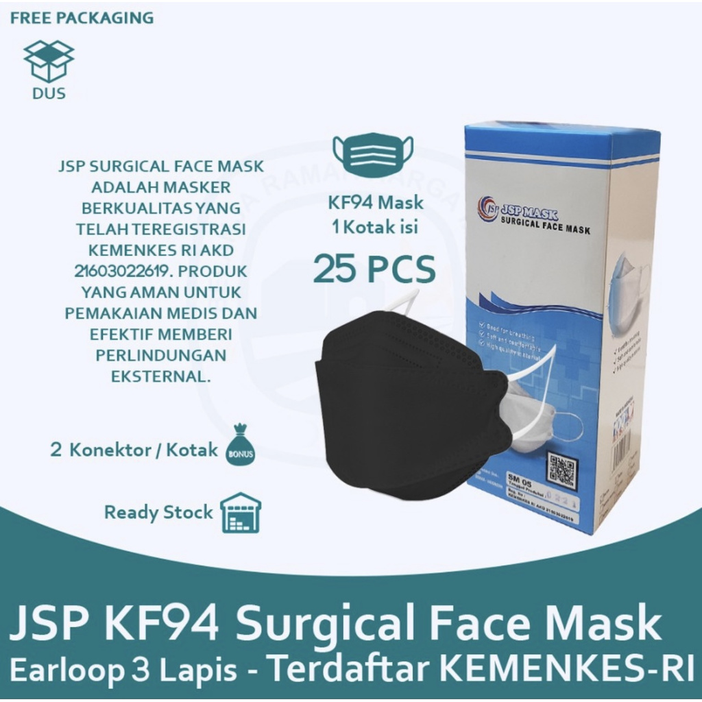 Murah masker hitam masker putih surgical [IJIN KEMENKES] masker JSP masker KN95 masker KF94 kemenkes