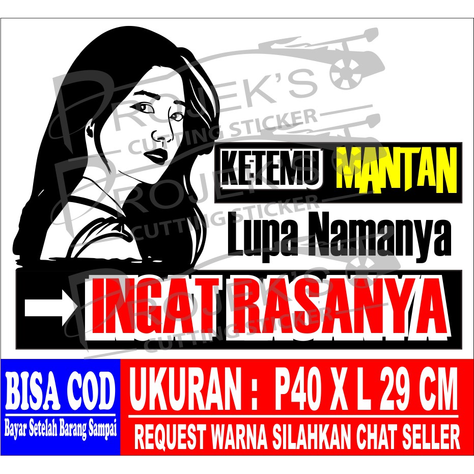 Cutting Sticker Stiker Mobil Variasi Kaca Bodi Samping Kata Kata Truk Canter Pick Up Keren Tulisan K