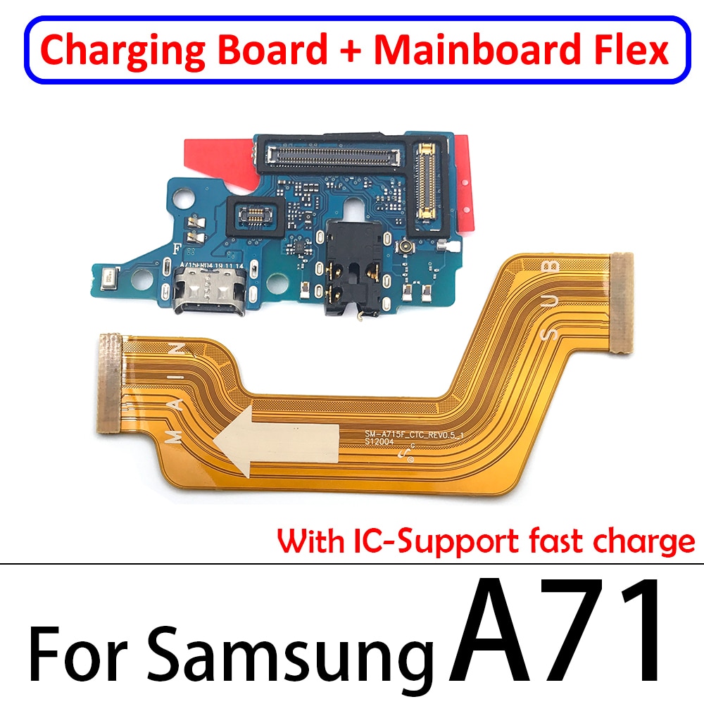 USB Charging Board Port Dock Connector + Main Board Motherboard Flex Cable For Samsung A10S A20S A30S A50s A31 A41 A51 A71 A21s-A71 Mainflex And Usb