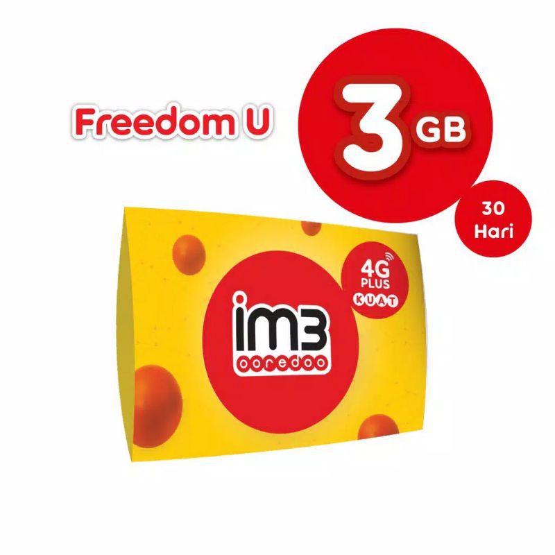 Kartu Perdana Indosat Ooredoo Unlimited 3GB+15GBApp