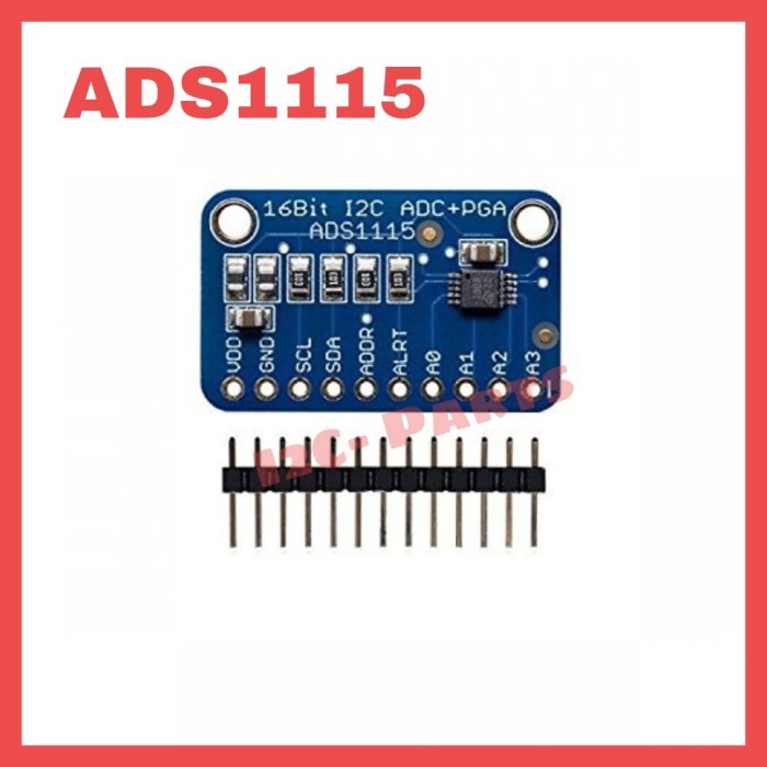 ADS1115 16 bit I2C ADC 4 Channel with Pro Gain Amplifier Module 16Bit