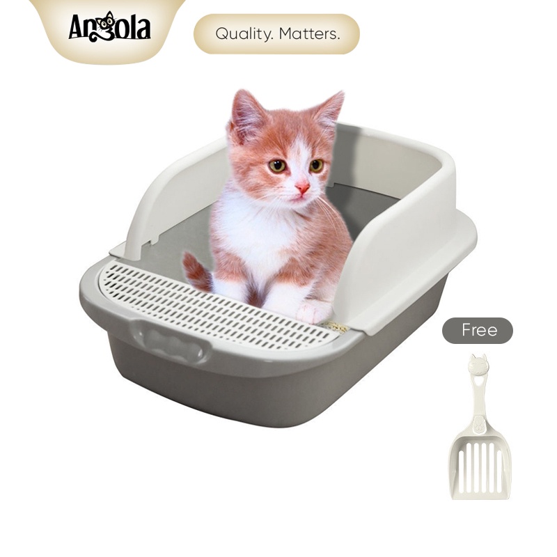 Jual Angola Cat Litter Box M06 Tempat Bak Pasir Kucing Tempat Pup
