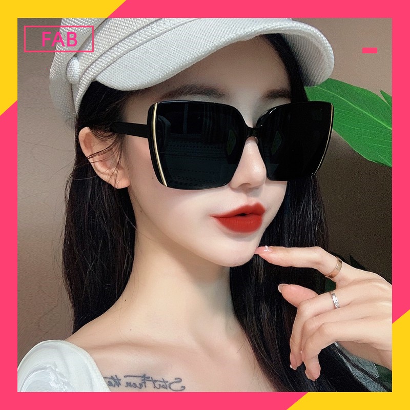 COD Kacamata Hitam Korea Wanita Kaca Mata Fashion Oversized Sunglasses