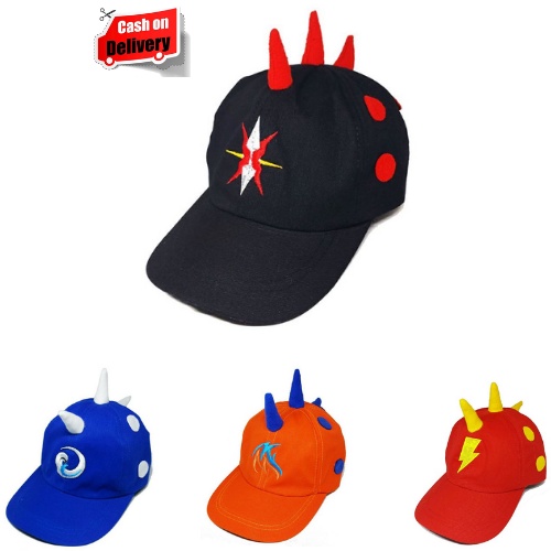 Topi Anak / Balita Bordir Karakter Kartun / Topi Anak Tanduk Laki Perempuan 1-8 Tahun