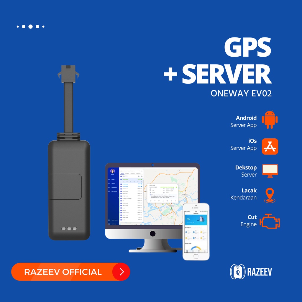 Jual GPS Tracker Oneway EV02 Free Gratis Server 1 Tahun Shopee Indonesia
