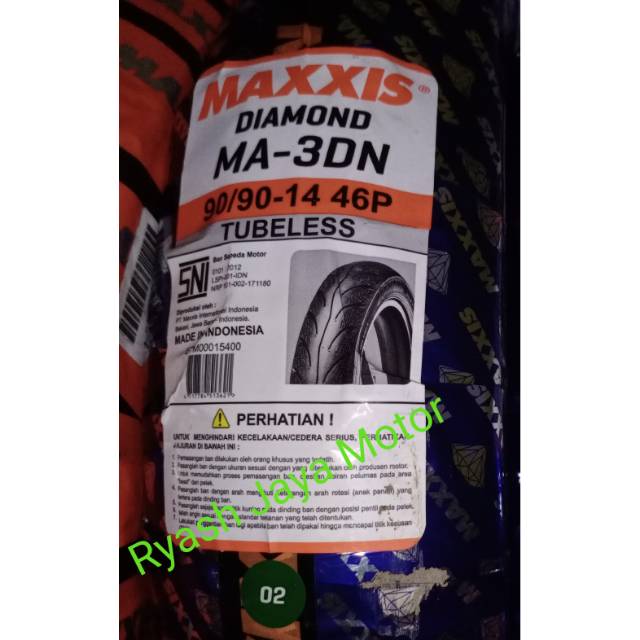 Ban tubeless maxxis diamond 90/90-14 for Vario 125/150/Beat F1/Esp/Street/mio J/Mio M3/Soul GT/X rid