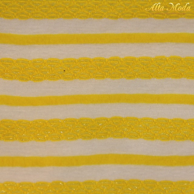 

Alta Moda Knitted Kuning Garis Putih (1M)