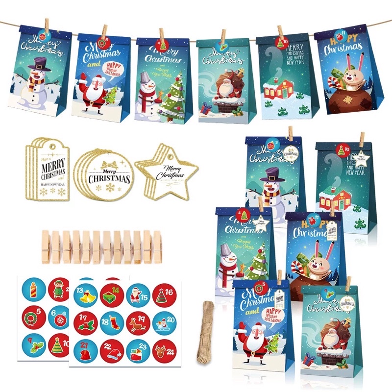 

Paper Bag Natal Christmas - Santa and Friend isi 24 pcs