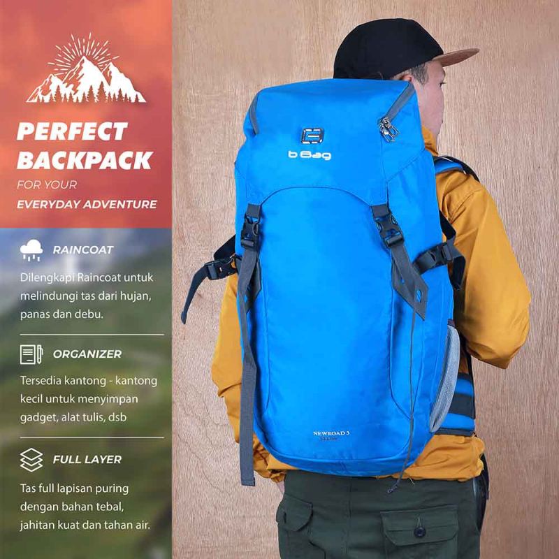 Tas Gunung Carrier B bag 3 50 Liter Pria Wanita keril punggung original