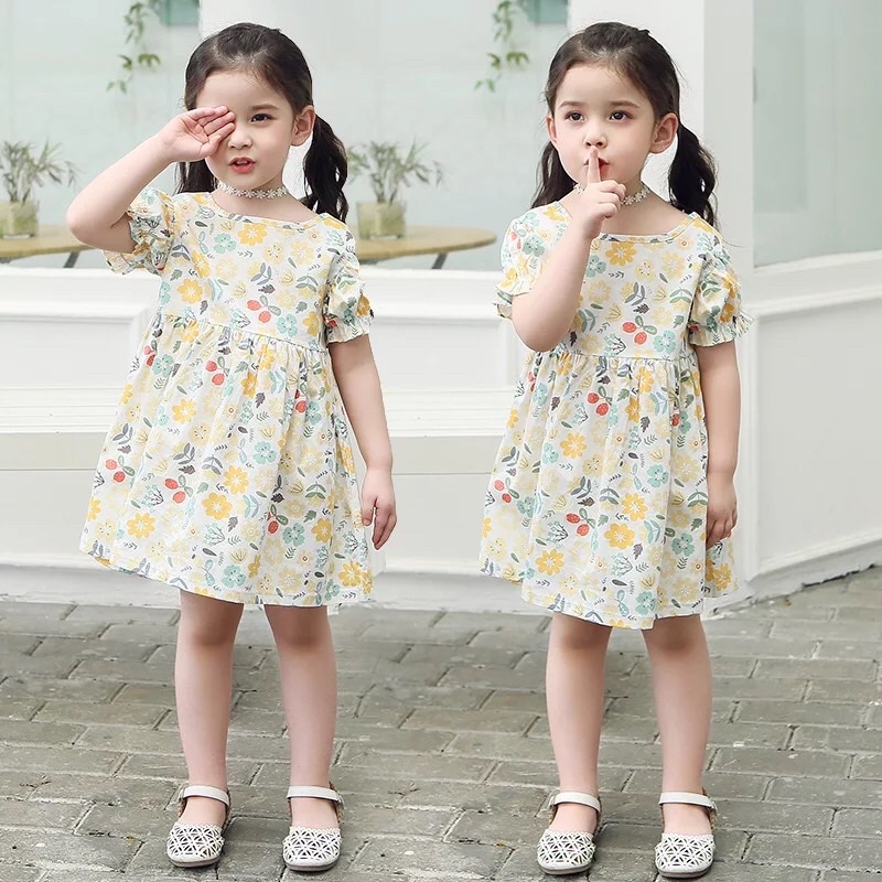 Dress Anak Perempuan Bahan Katun Import Premium Dress Anak Cewe Lucu Rok Terusan Anak Perempuan Bahan Katun Adem Dress Anak Murah