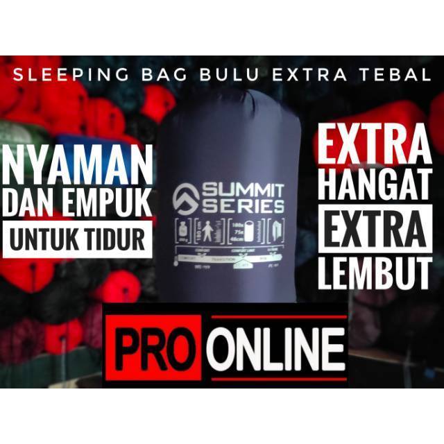 Sleeping Bag Bulu Tebal Dan Hangat Selimut Tidur Kemping  Outdoor Kantung Tidur camping(SM)