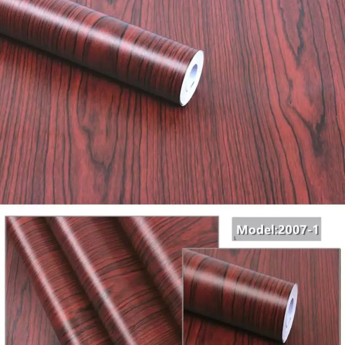 WALLPAPER DINDING KAYU MAHONI / WALLPAPER TRIPLEK WARNA MAROON / WALLPAPER DINDING MAROON COKLAT