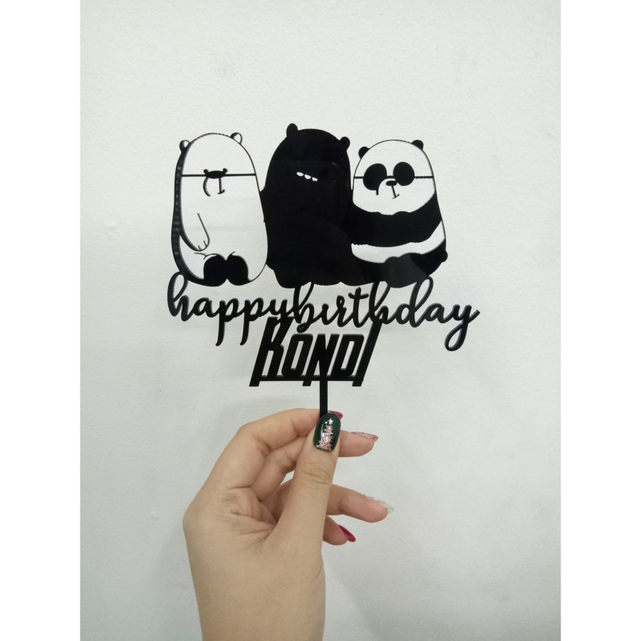 Topper Cake Custom | BIRTHDAY | bare bears