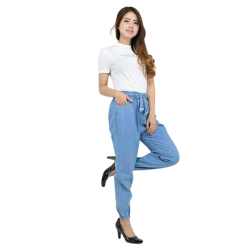 CELANA JOGGER JEANS PANJANG WANITA / JOGGER JEANS WANITA / CELANA PANJANG WANITA DEWASA