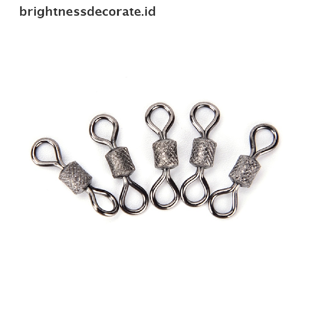 50 Pcs knurling Konektor bearing swivel Untuk Aksesoris Memancing