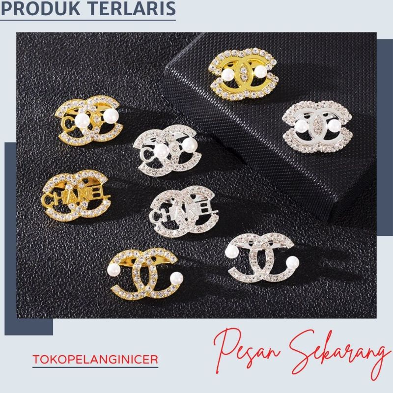 Bros Bahu Bros Dagu Mini Cc Mutiara Peniti Pin Bros Kecil Mini Bross Jilbab COD  by TokoPelangiNicer