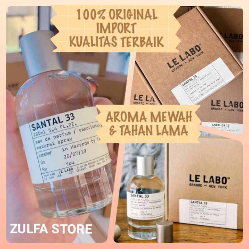 PARFUM LE LABO SANTAL 33 ORI-IMPORT - PARFUM PRIA - PARFUM WANITA