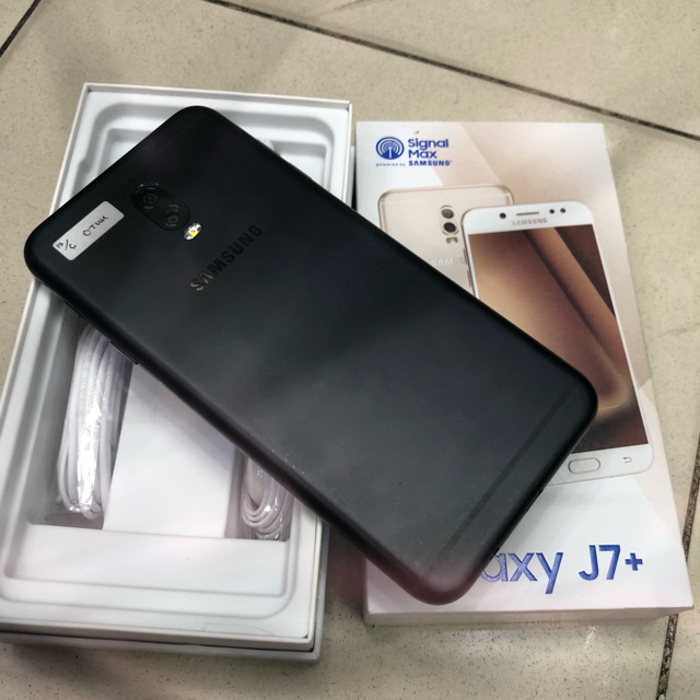 Samsung second j7+ ram 4/32 full set sisa gold mulu