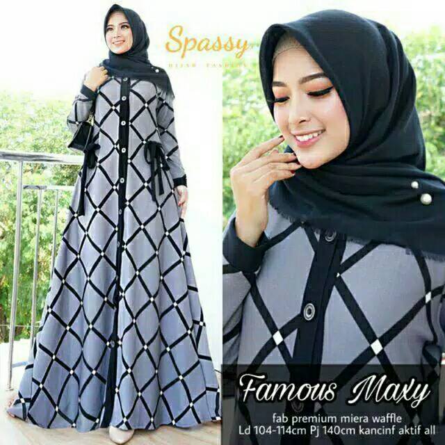 Famous Maxy / Baju Dress Muslim / Baju Dress Wanita / Gamis Muslim / Gamis Wanita / Terlaris