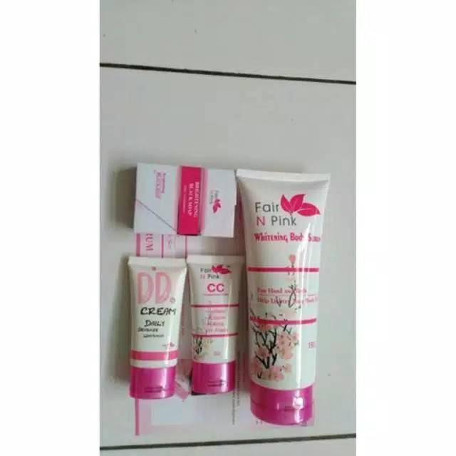 Paket lengkap  100% ORIGINAL FAIR N PINK (HAND&amp; BODY SERUM, DD CREAM, CC CREAM, SABUN BLACK SOAP)