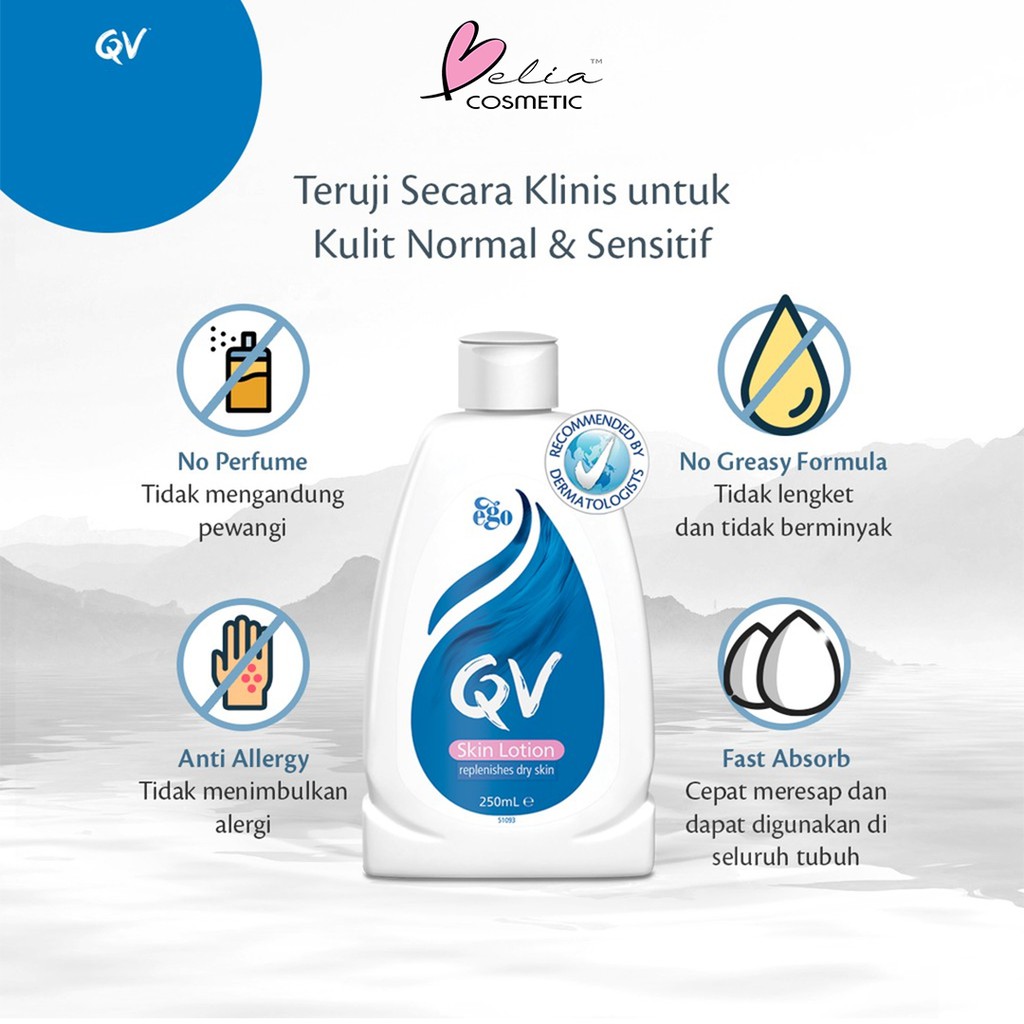 ❤ BELIA ❤ QV Gentle Wash 250ml | Cream 100g | Skin Lotion 250mL &amp; 500mL BPOM