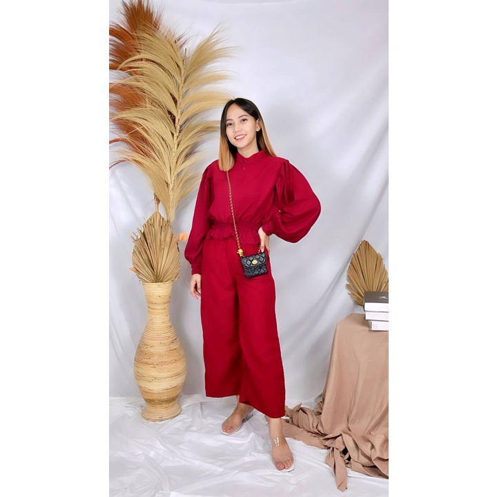 BEFAST - ZRX OOTD Setelan ANASYA / SET KATLIN / Pakaian Setelan Wanita / Oneset Wanita Kekinian Remaja / Set Atasan Lengan Panjang+Celana Panjang / Setelan Polos Casual / Terbaru 2022 / OOTD Remaja Trendy / Termurah