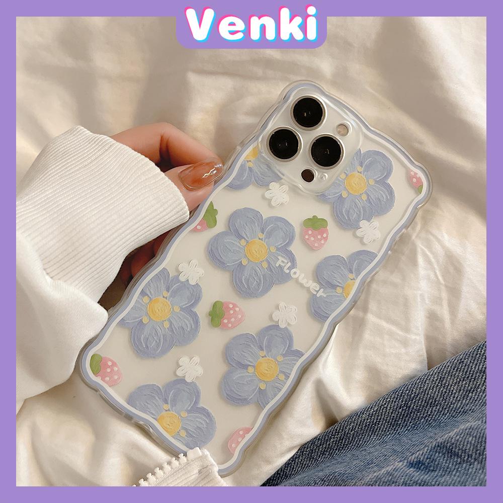 iPhone Case Silicone Soft Case Clear Case Wave Non-Slip Shockproof Camera Full Coverage Protection Oil Painting Flower For iPhone 13 Pro Max iPhone 12 Pro Max iPhone 11 iPhone7Plus